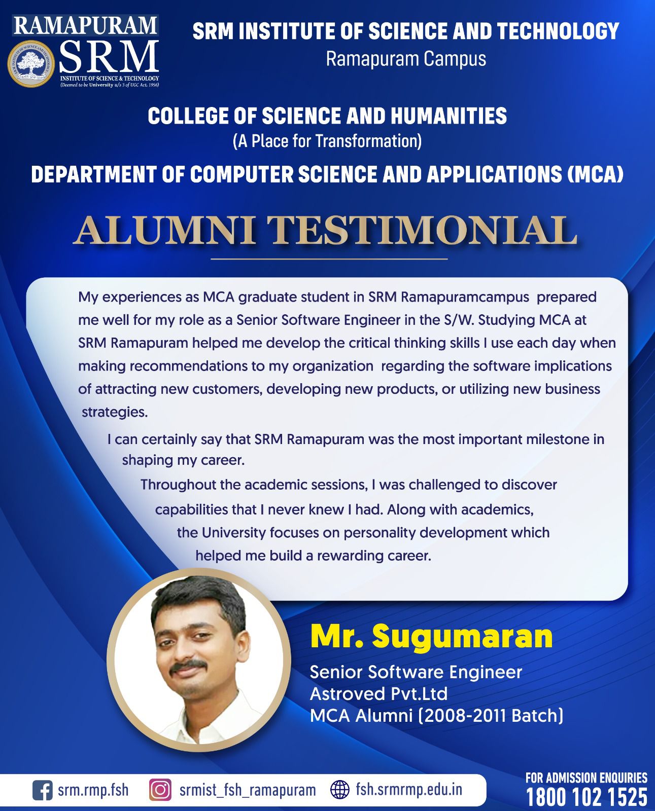 Sugumaran, Senior Software Engineer at Astroved Pvt. Ltd.