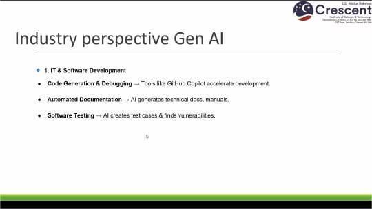 International Webinar series on “Enterprise Strategy & Perspective of Generative AI and its implications “ - photo 14