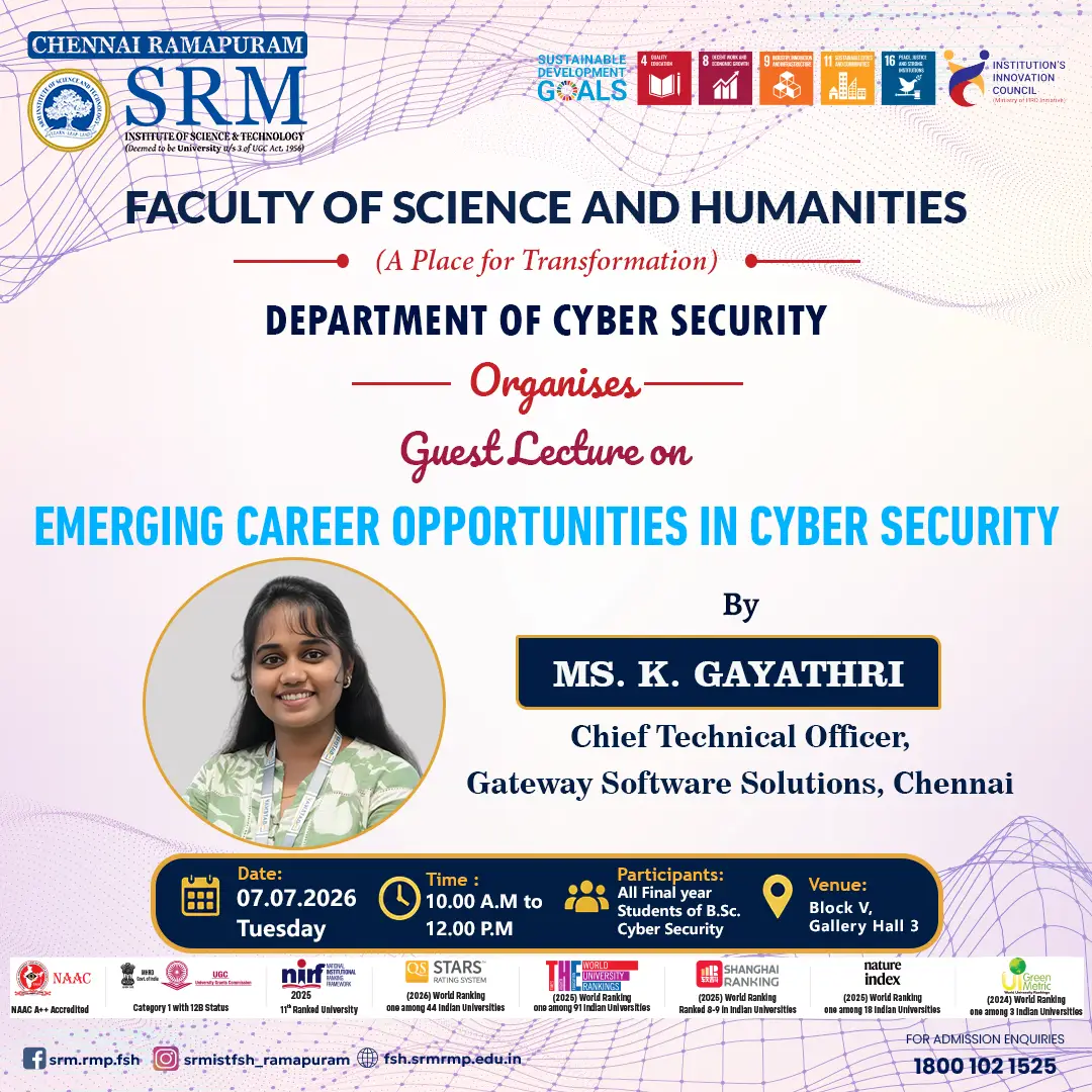 Guest Lecture on “Emerging Career Opportunities in Cyber Security”