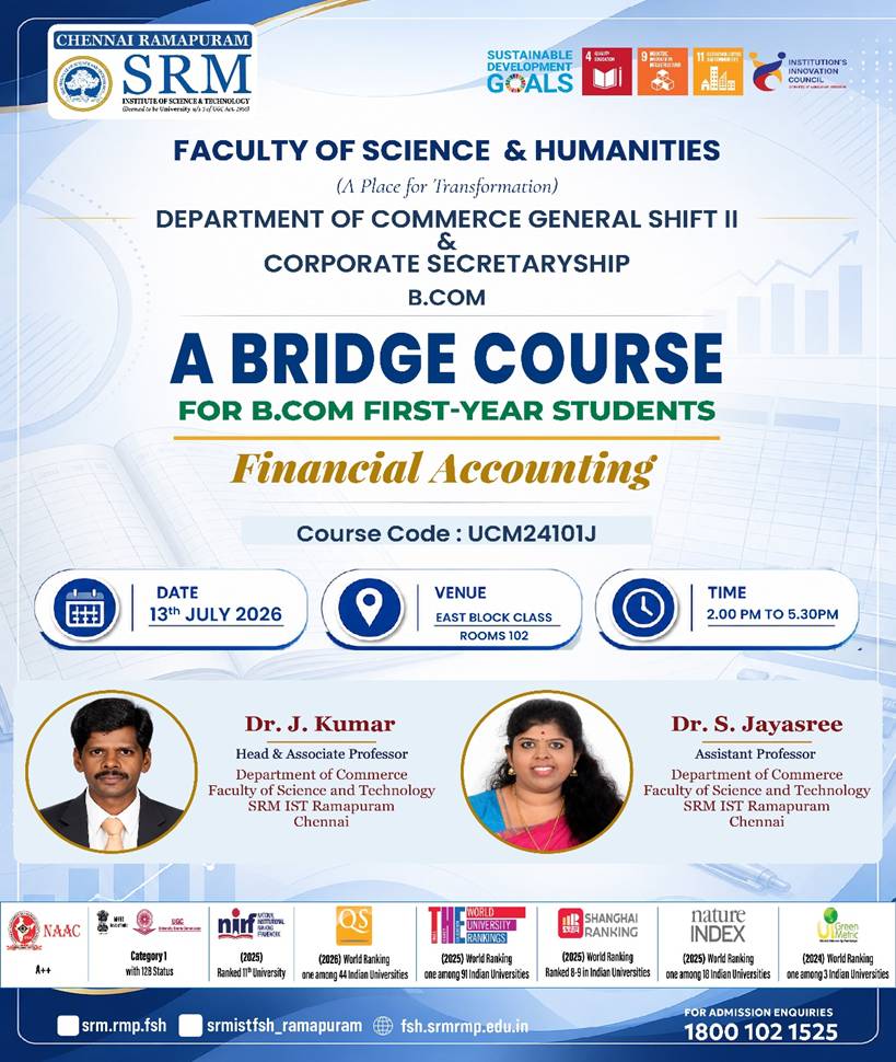 Bridge Course for B.Com First-Year Students” Topics “Financial Accounting