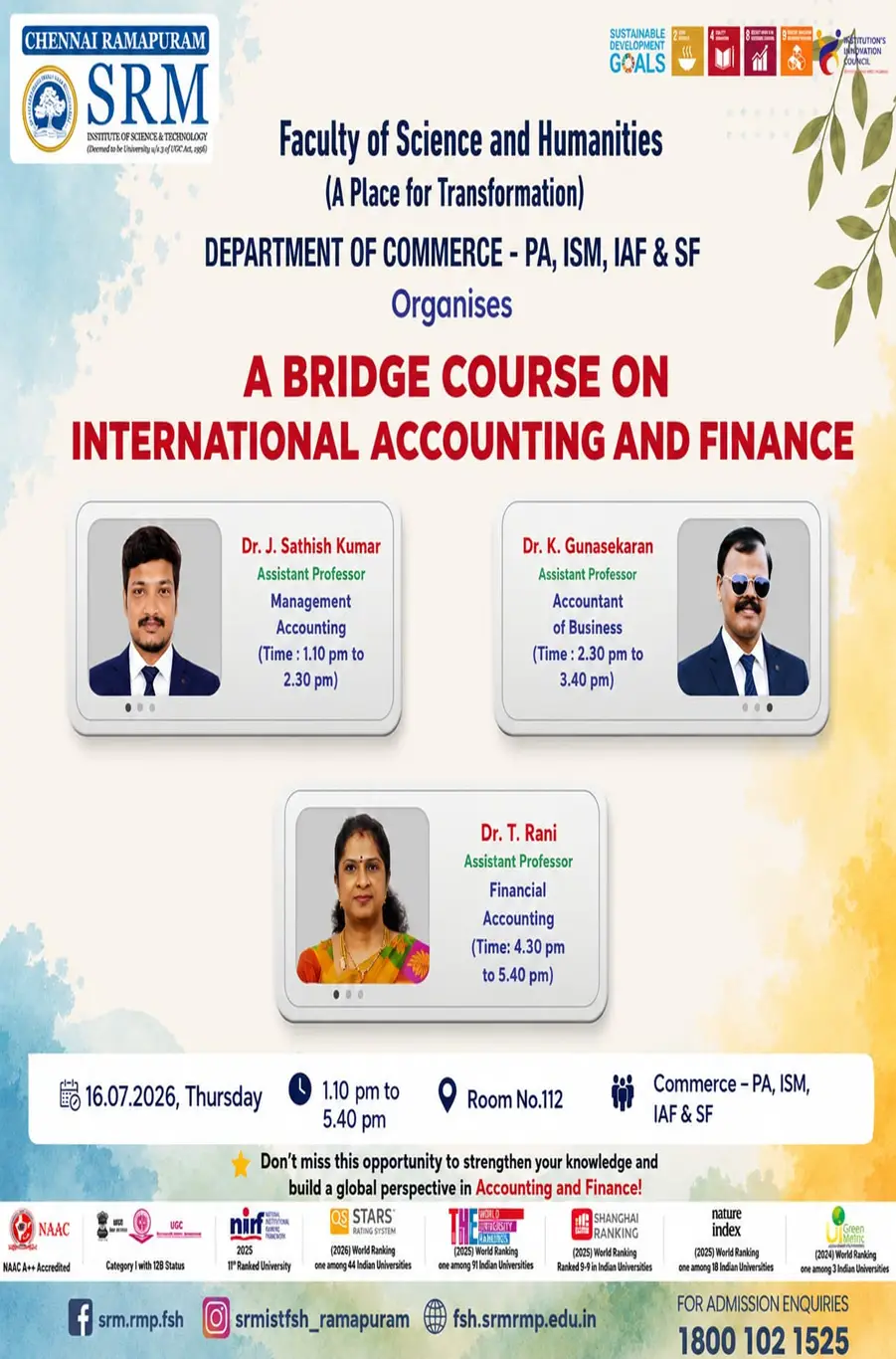 Bridge Course on International Accounting and Finance