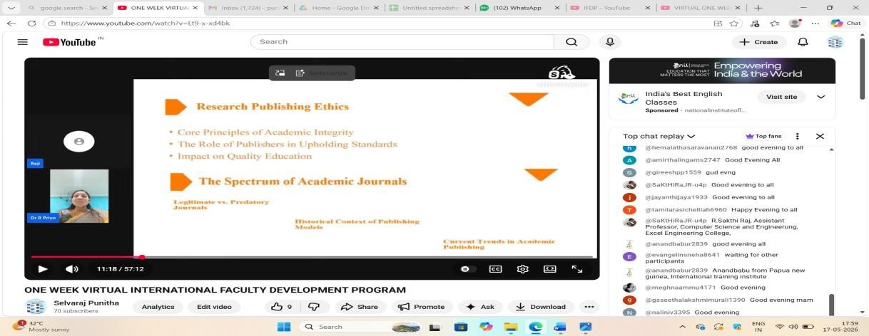 One Week Virtual International Faculty Development Program on “Global Research Pathways: Preparing for Post-Doctoral Fellowships and Research Paper Publication - photo 5