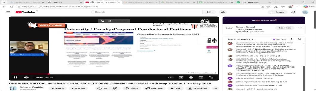 One Week International Faculty Development Programme On Preparing For Post-Doctoral Fellowships And Research Publication - photo 9