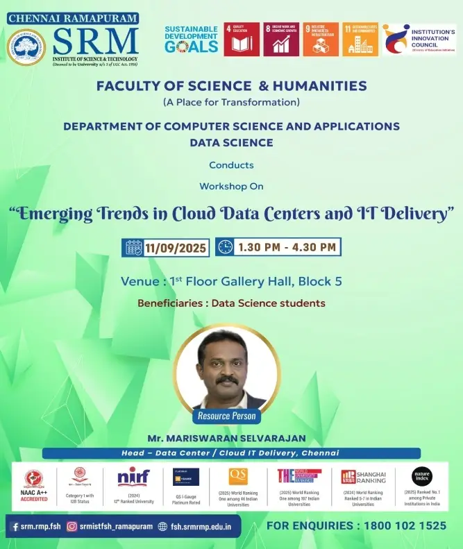 One Day Workshop on “Emerging Trends in Cloud Data Centers and IT Delivery"