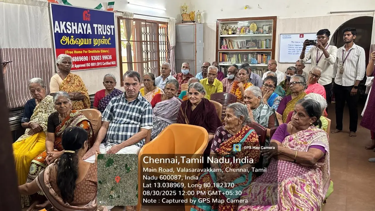 Spreading Smiles – Outreach Visit to Akshaya Trust Old Age Home - photo 3