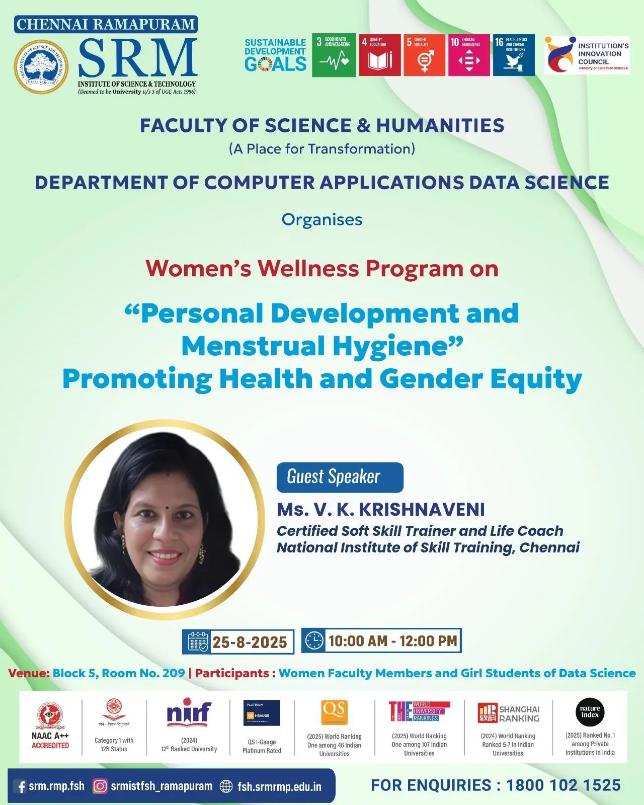 Women’s Wellness Program “Personal Development and Menstrual Hygiene"