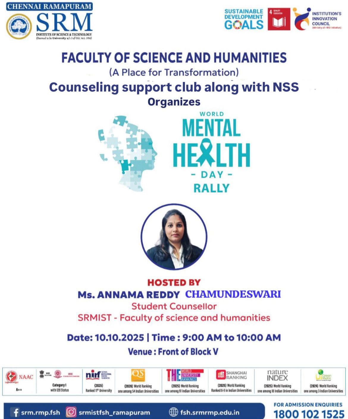 World Mental Health Day Awareness Rally
