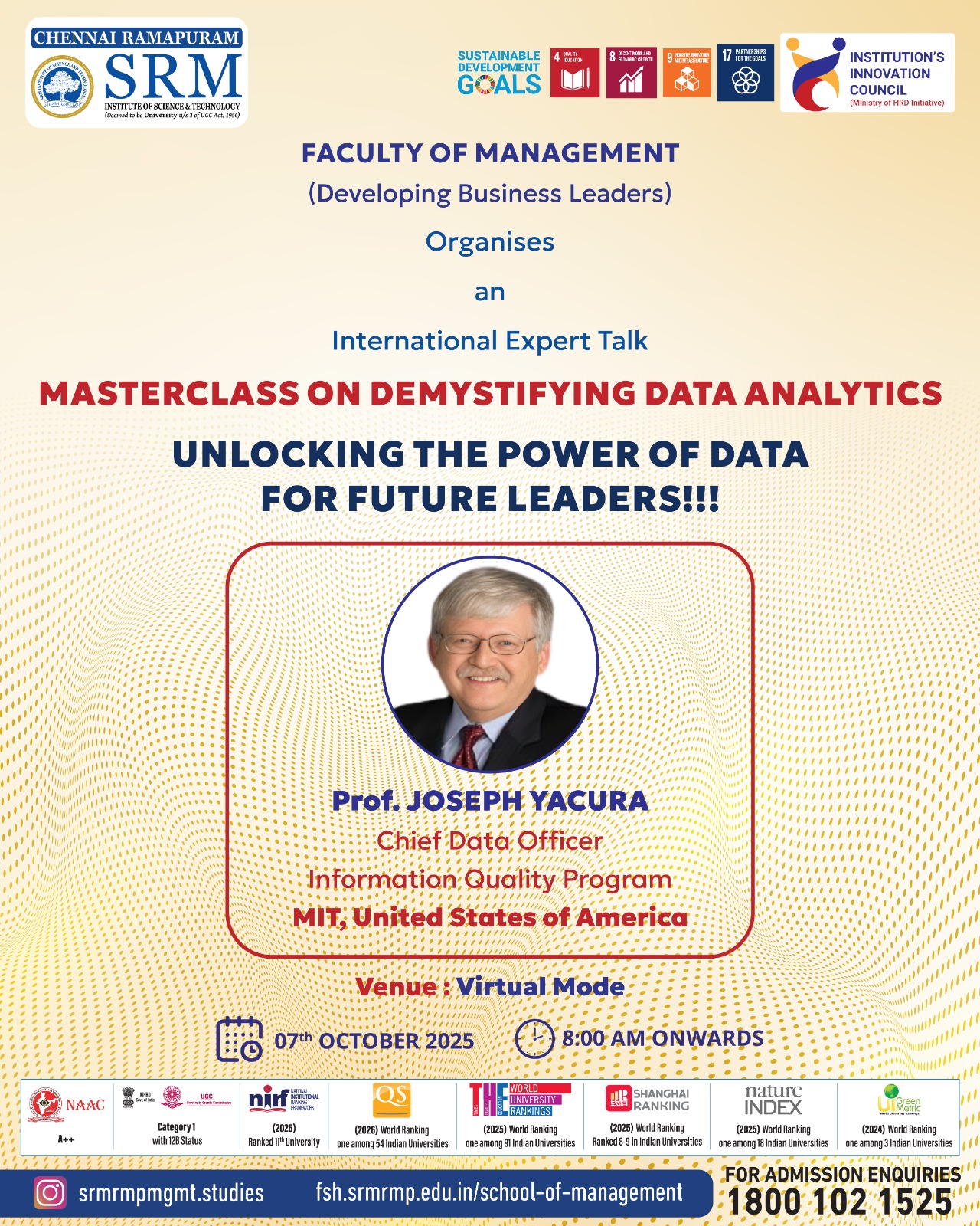 International Expert talk: Demystifying Data Analytics: Unlocking the Power of Data for Future Leaders