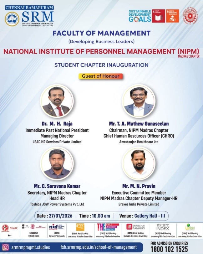 National Institute of Personnel Management (NIPM) – Student Chapter Inauguration
