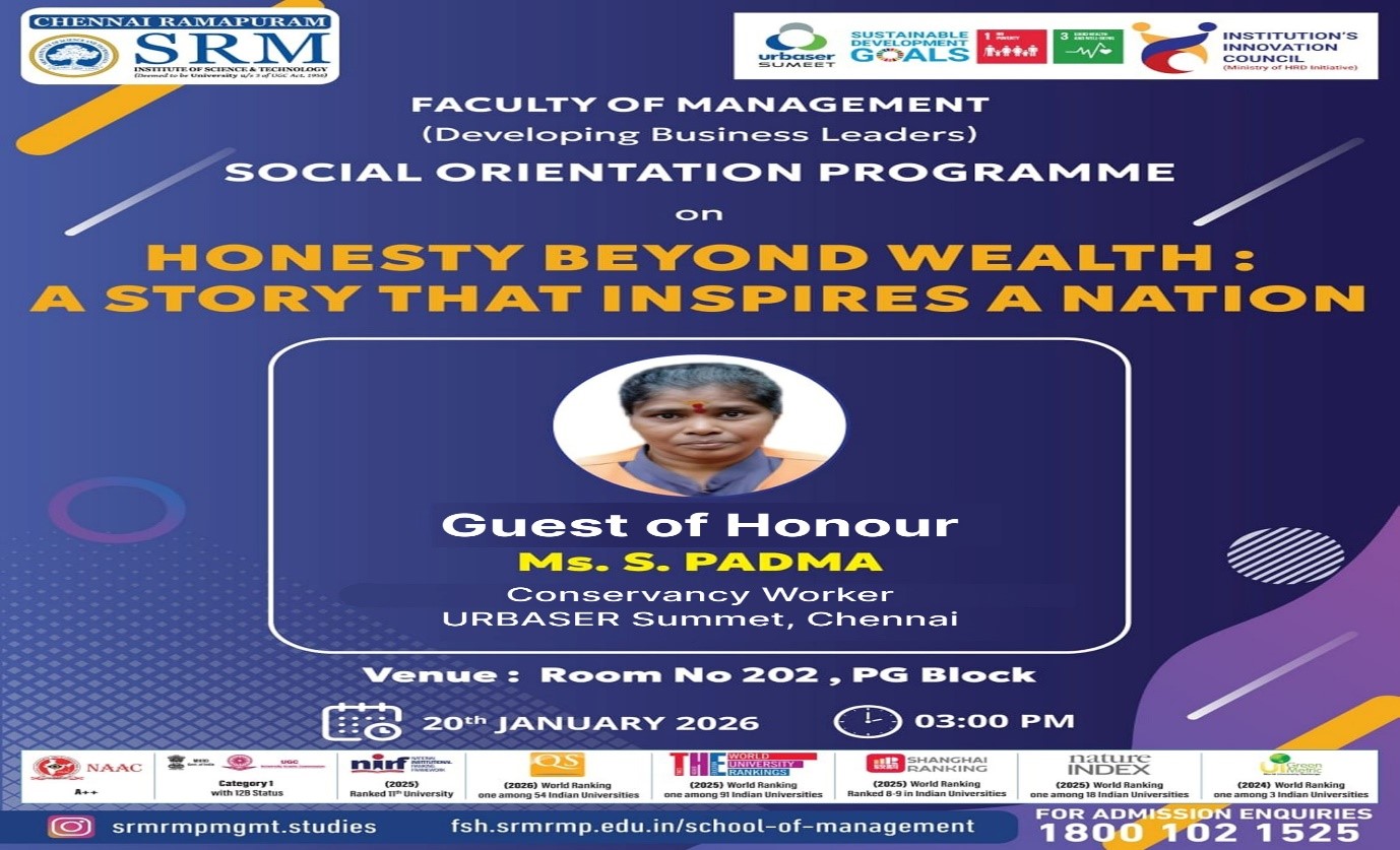 Social Orientation Programme on Honesty beyond Wealth: A story that inspires a nation
