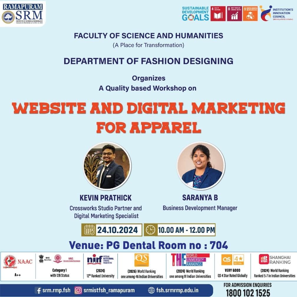 A Quality Based Workshop on Website and Digital Marketing for Apparel