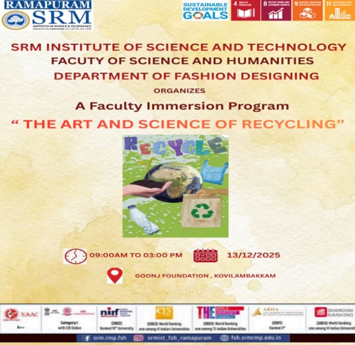 Faculty Immersion Programme – “The Art and Science of Recycling”