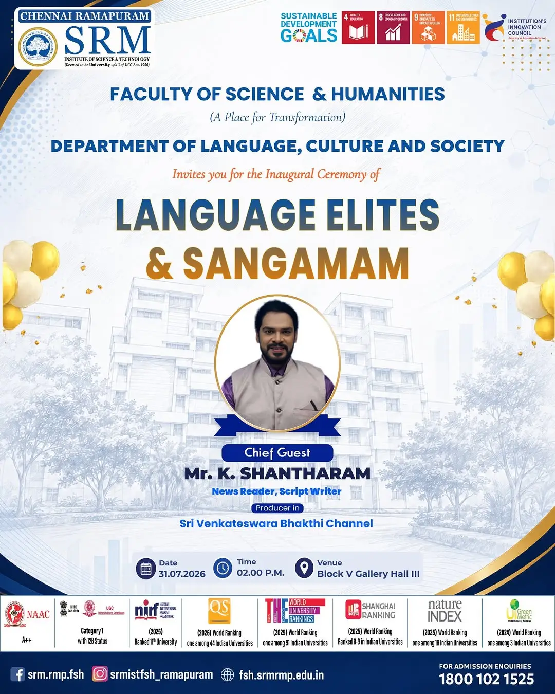 Inaguration Of Language Elites and Sangamam