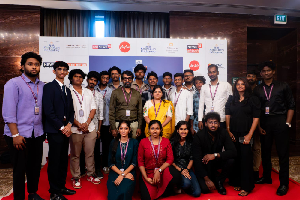 School of Media Studies Students Attend News18 “Town Hall” Conclave News18 - photo 2