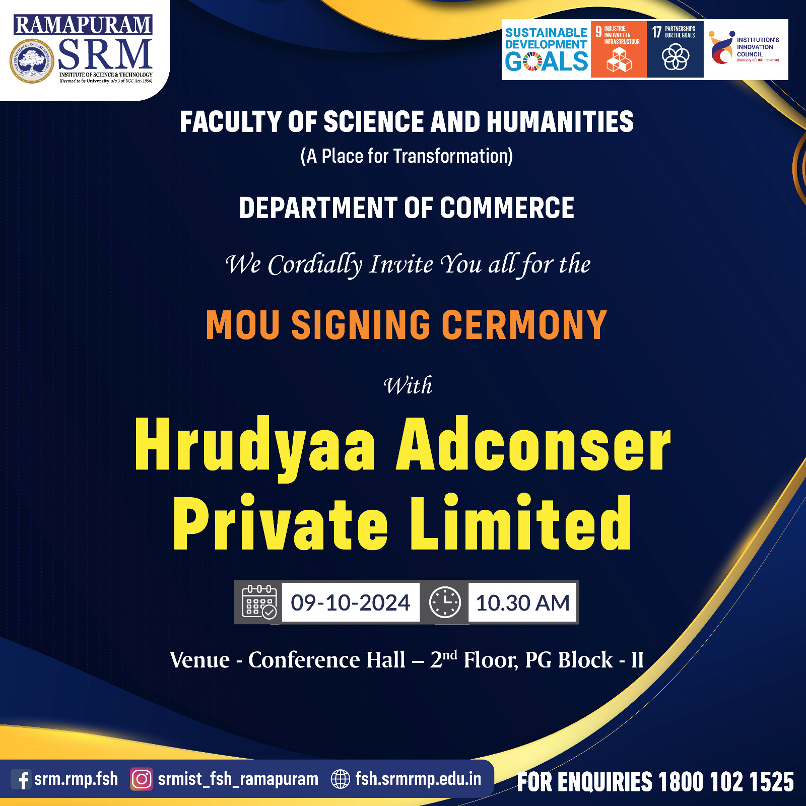 Hrudyaa Adconser Private Limited MoU Signing Ceremony