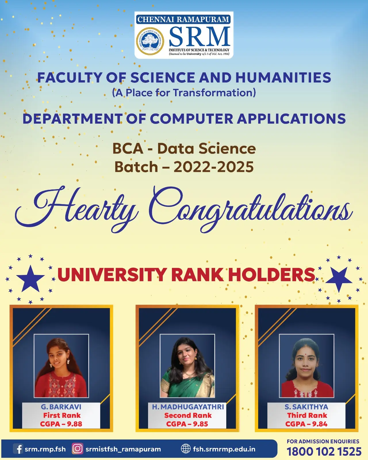 University Rank Holders