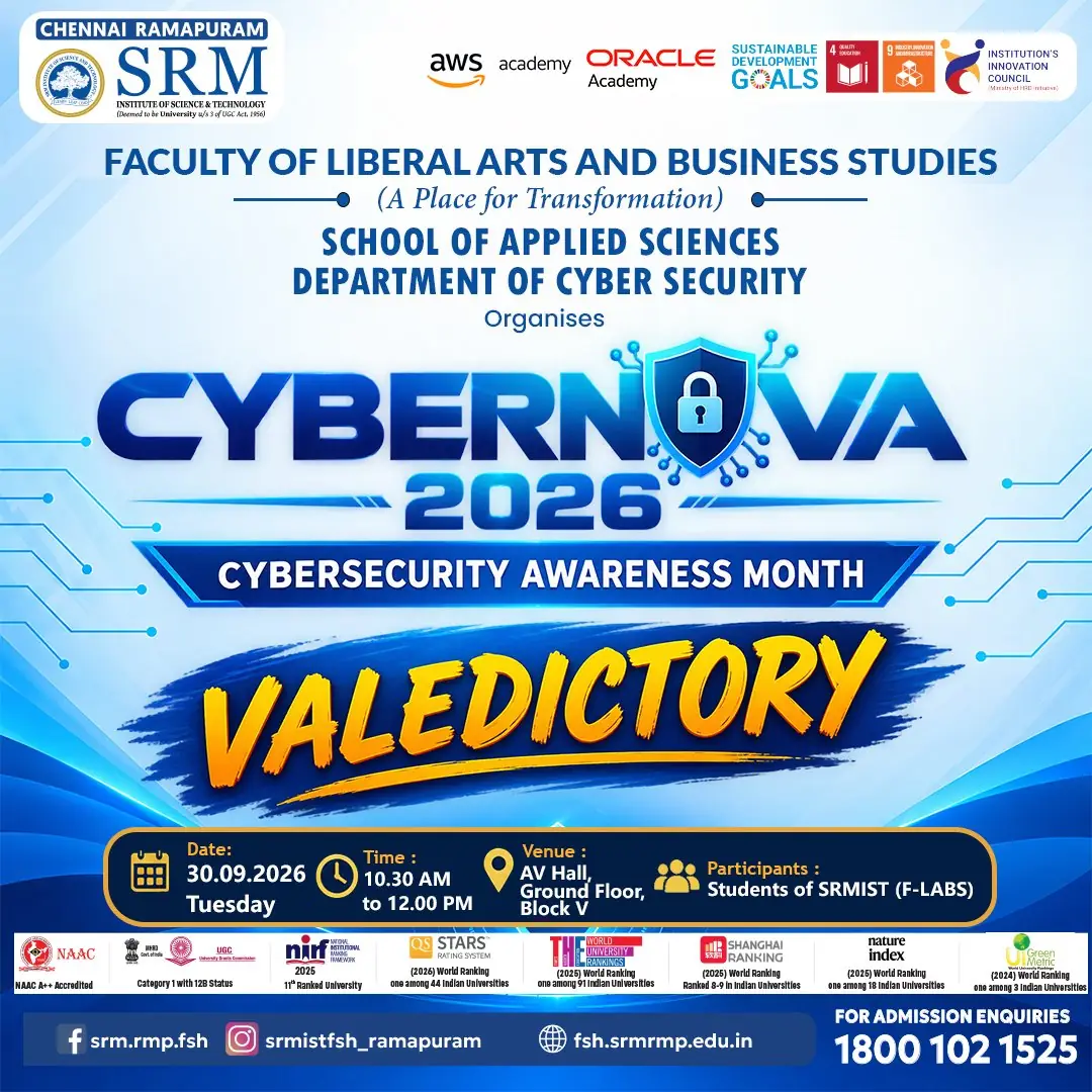 CyberNova 2026 – Cybersecurity Awareness Month Valedictory poster