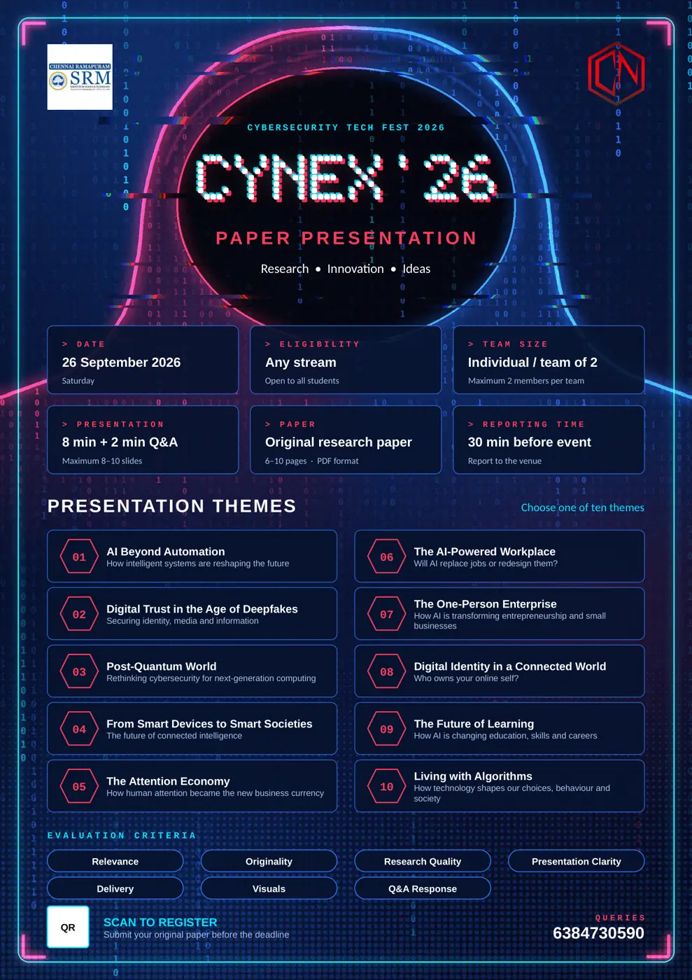 CYNEX 2026 – Paper Presentation poster