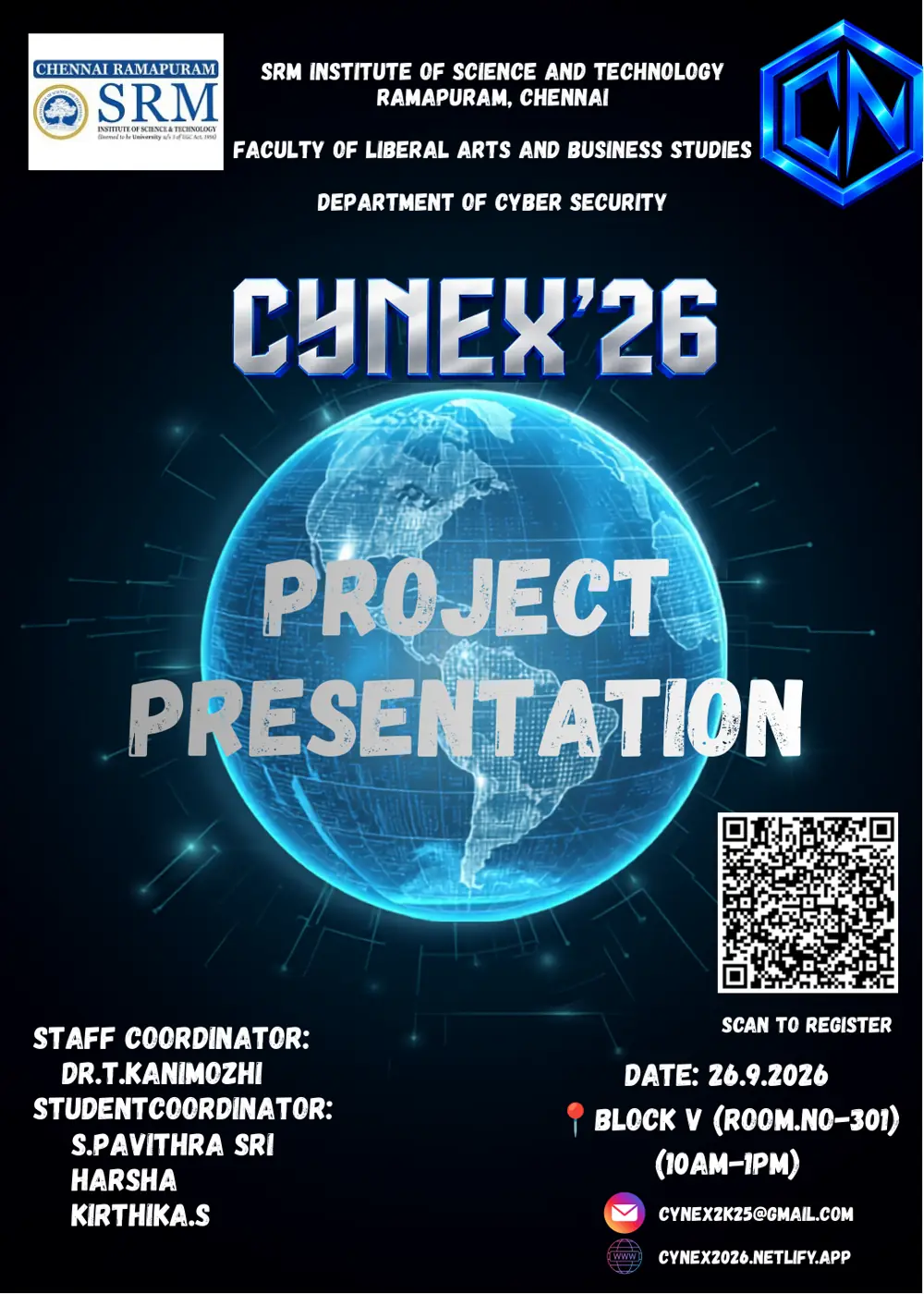 CYNEX 2026 – Project Presentation poster