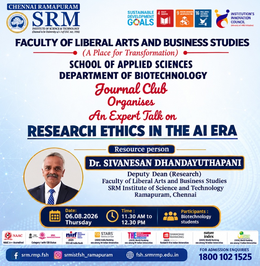 An expert talk on the Research ethics in the AI era