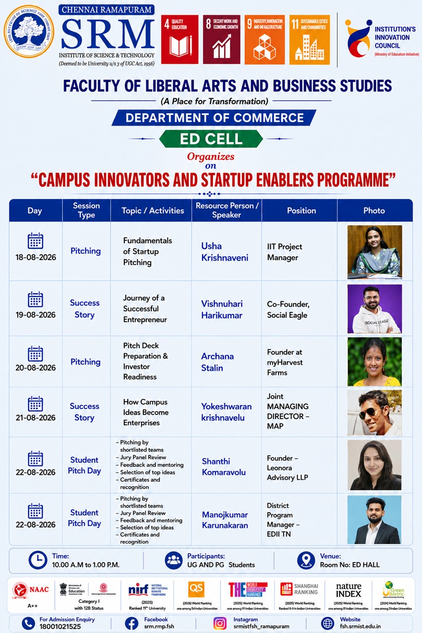 Campus Innovators and Startup Enablers Programme”