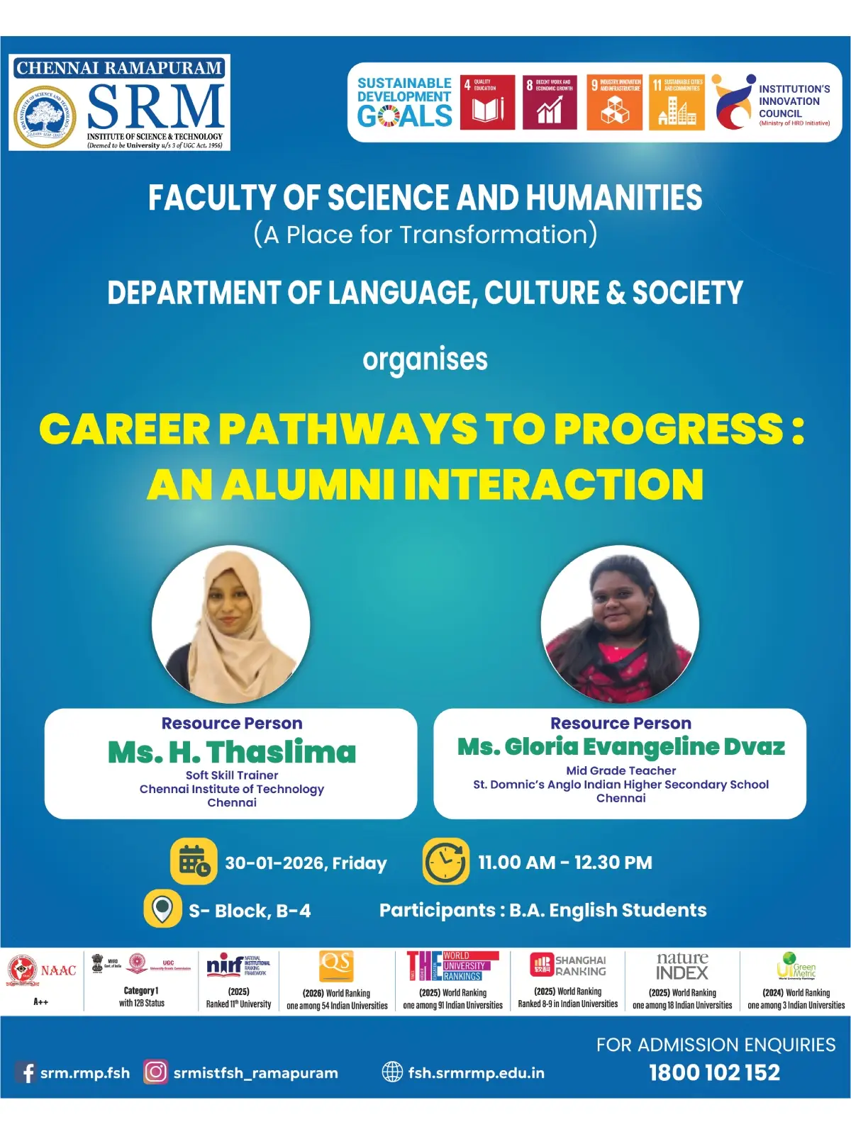 Alumni Interaction “Career Pathways to Progress”