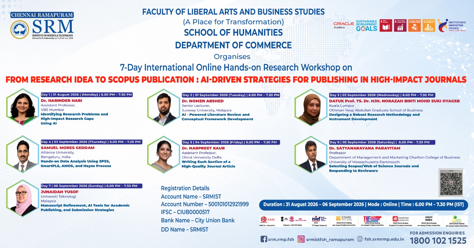7-Day International Online Hands-on Research Workshop