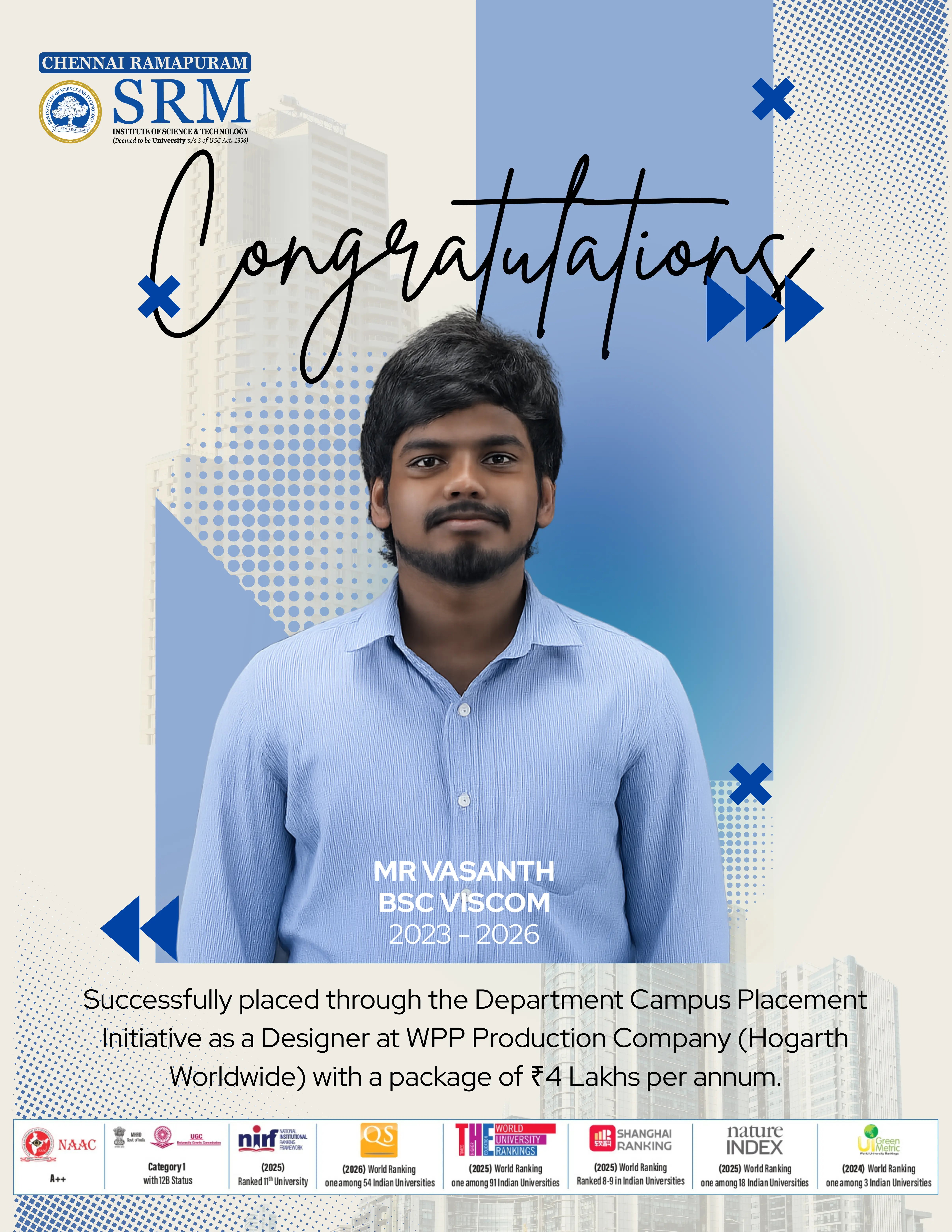 Mr Vasanth Placement Poster